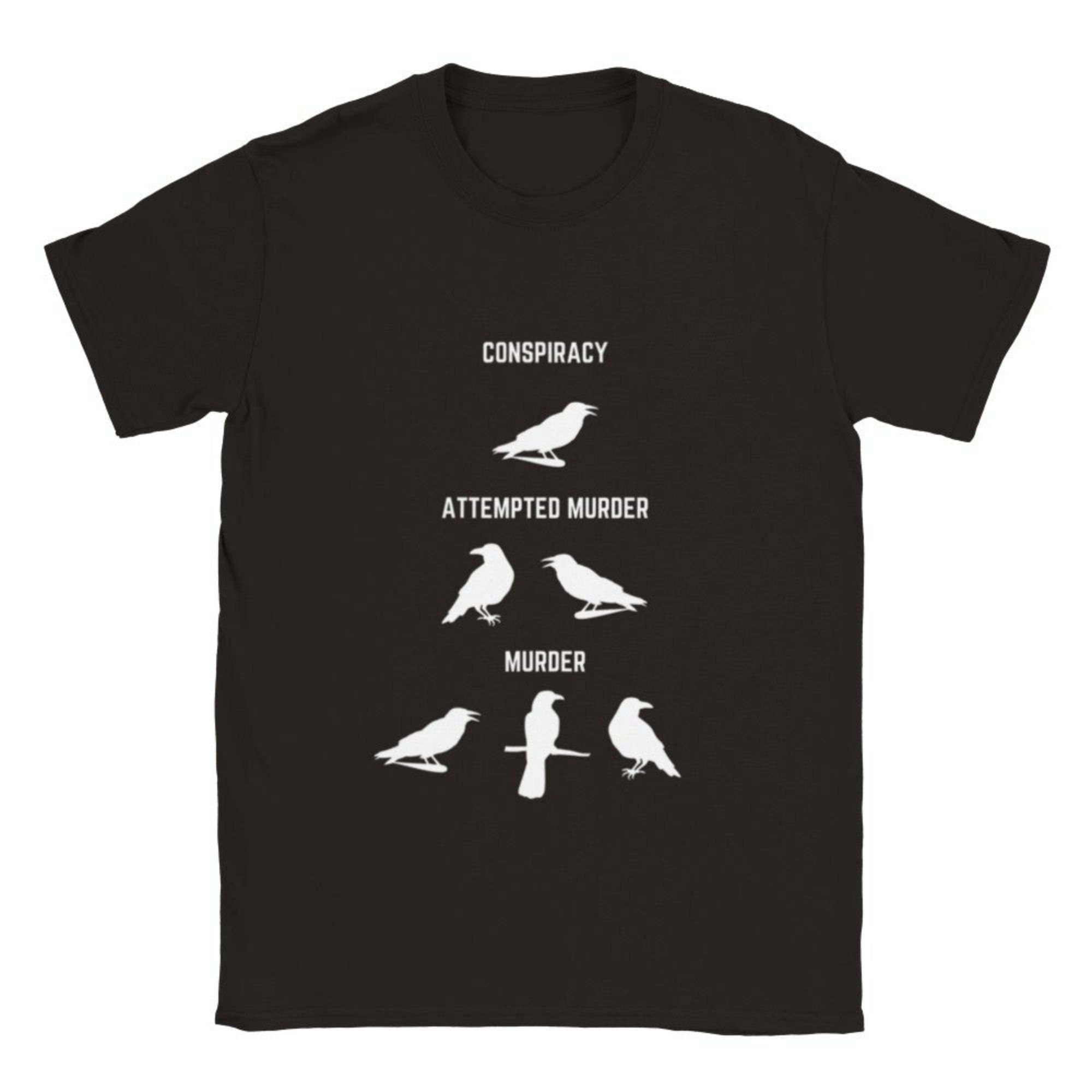 Crow T-shirt Attempted Murder T-shirt Black Crow Shirt - Etsy