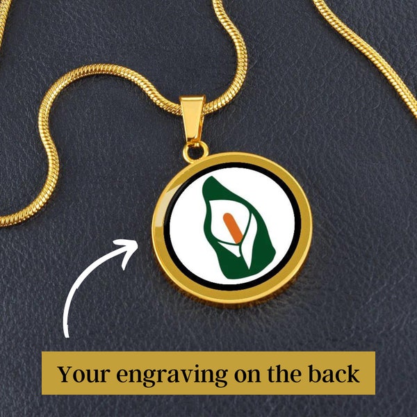 1916 Easter Lily Commemorative Engraved Pendant Necklace, Easter Rising Gifts for Wife, Girlfriend, Irish Republican History Gift Jewelry