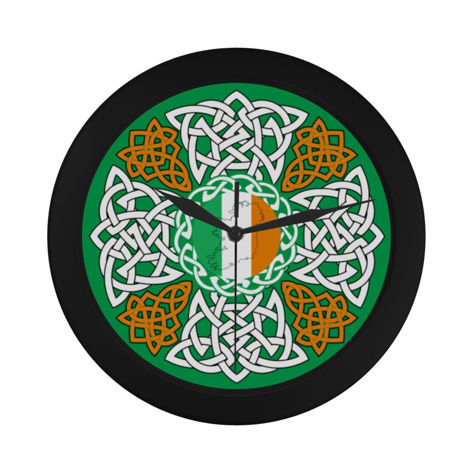 Celtic Cross Wall Clock, Ireland Clock, Celtic Artwork Wall Clock