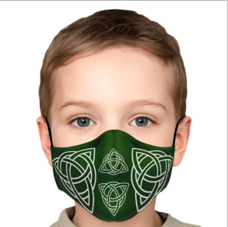 Irish Celtic Knot Face Masks Triquetra Face Masks Irish Face Etsy