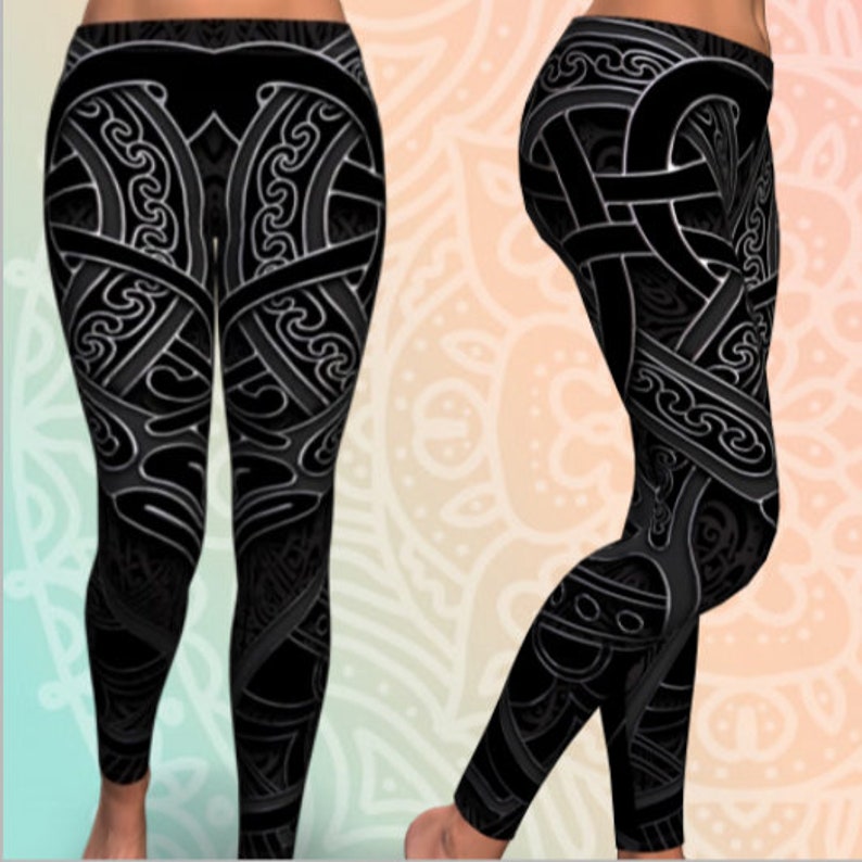 Celtic Vibes Leggings, Viking Norse Yoga Leggings, Irish Leggings