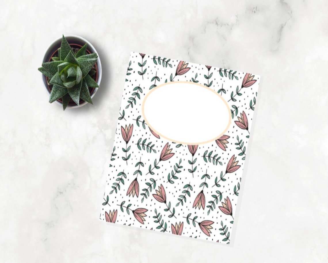 Printable Floral Binder Covers PDF 8.5x11 Etsy