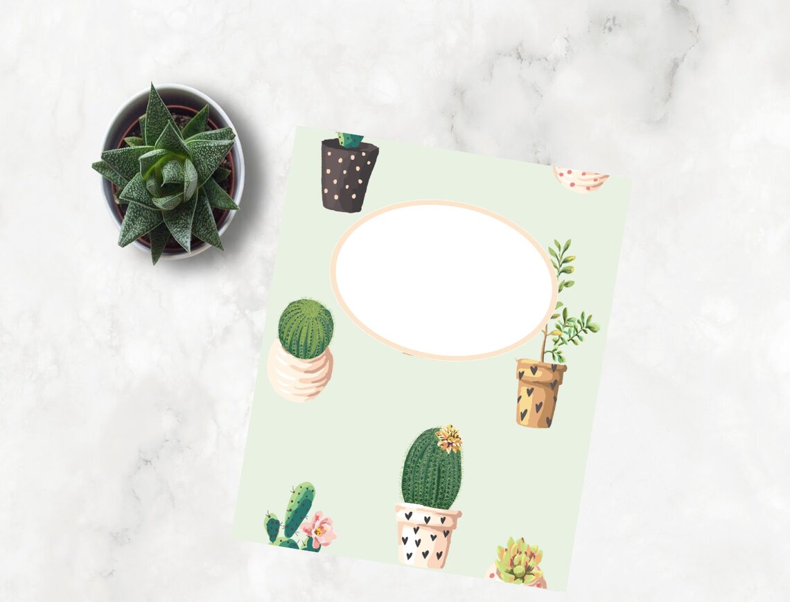 Printable Plant Pattern Binder Covers PDF 8.5x11 | Etsy