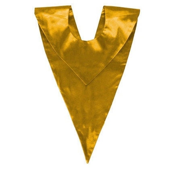 Satin Graduation V Stoles | Choir or Clergy V Stoles | Available in 10 Colors | Pointed V Stoles for Church or School Choir, Church Stoles