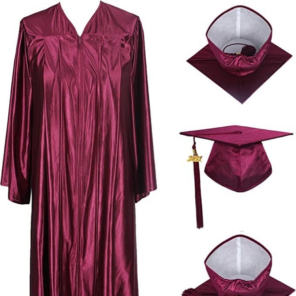 Maroon Graduation Gown - Etsy