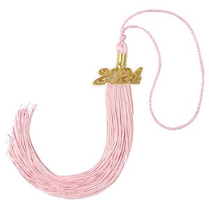 2024 Graduation Tassels w/ Year Charm in Gold or Silver Finish Date Drop 2024 or 2023 14 Colors Available Made to Order image 6