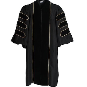 Deluxe Doctoral Gowns Sizes 4&#39;6 - 6&#39;11 | Available in 11 Colors | Academic Regalia | PHD Graduation Gowns for Doctorate