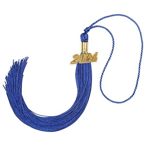 2024 Graduation Tassels w/ Year Charm in Gold or Silver Finish Date Drop 2024 or 2023 14 Colors Available Made to Order image 8
