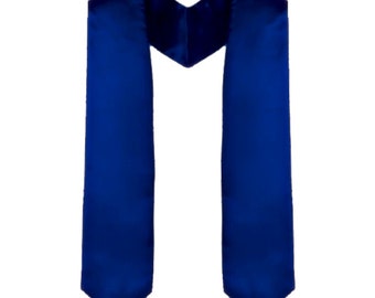 Navy Satin Graduation Stole for Adults | Grad Sash | Choir or Clergy Stoles | Pointed Stoles for Graduation 2023, Church Stole