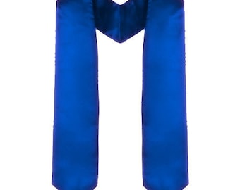 Royal Blue Satin Graduation Stole for Adults | Grad Sash | Choir or Clergy Stoles | Pointed Stoles for Graduation 2023, Church Stole
