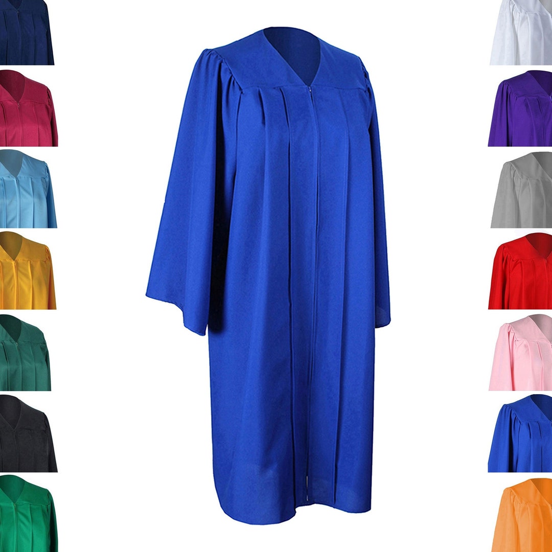 Matte Gown for Choir or Graduation Available in 14 Colors Etsy