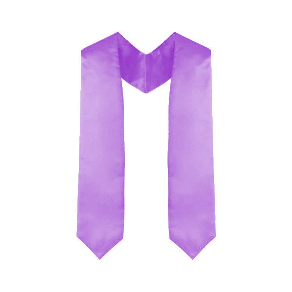 Lavender Satin Graduation Stole for Adults | Grad Sash | Choir or Clergy Stoles | Pointed Stoles for Graduation 2023, Church Stole