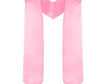 Pink Satin Graduation Stole for Adults | Grad Sash | Choir or Clergy Stoles | Pointed Stoles for Graduation 2023, Church Stole