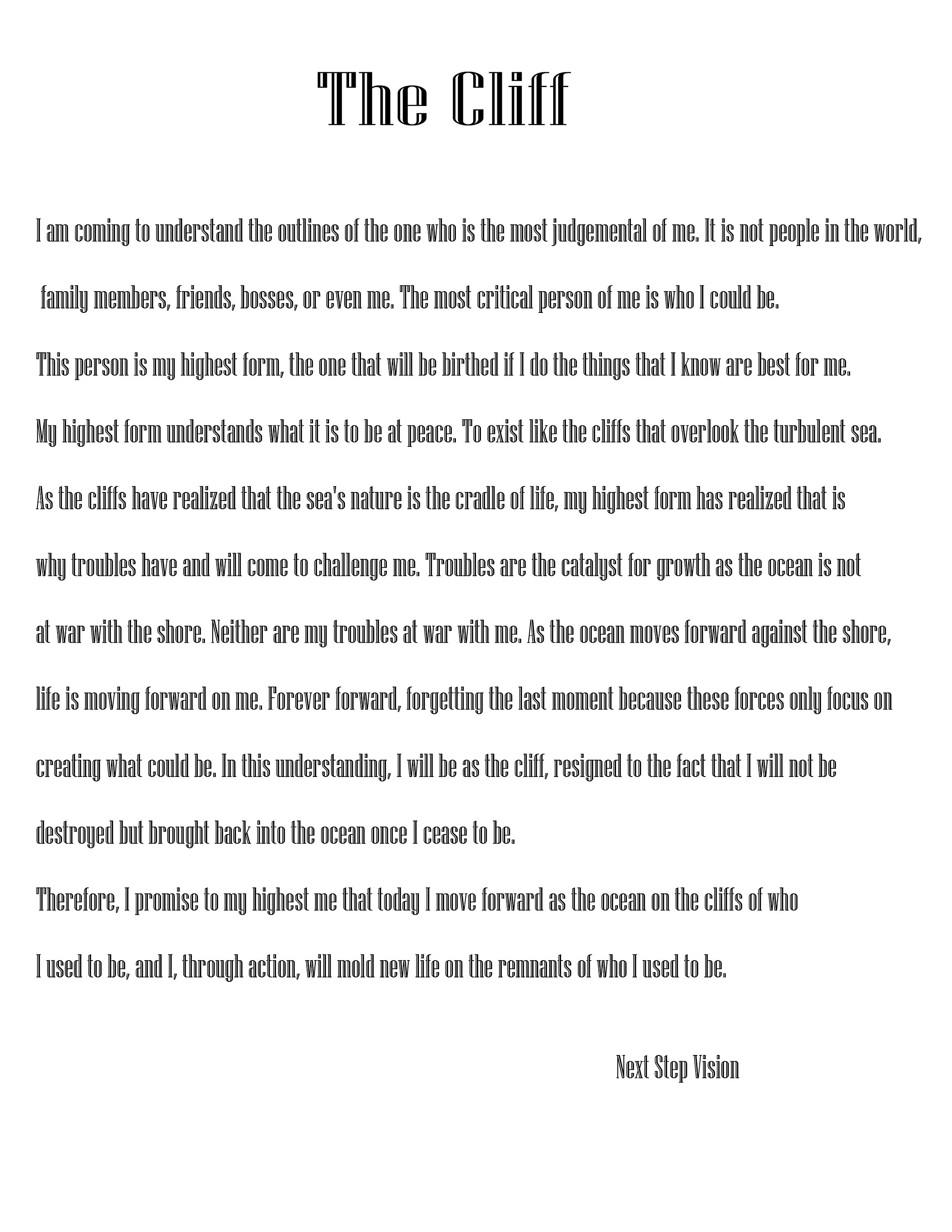 The Cliff is a Motivational and Inspirational for True Change in You