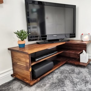 Solid wood corner entertainment discount center