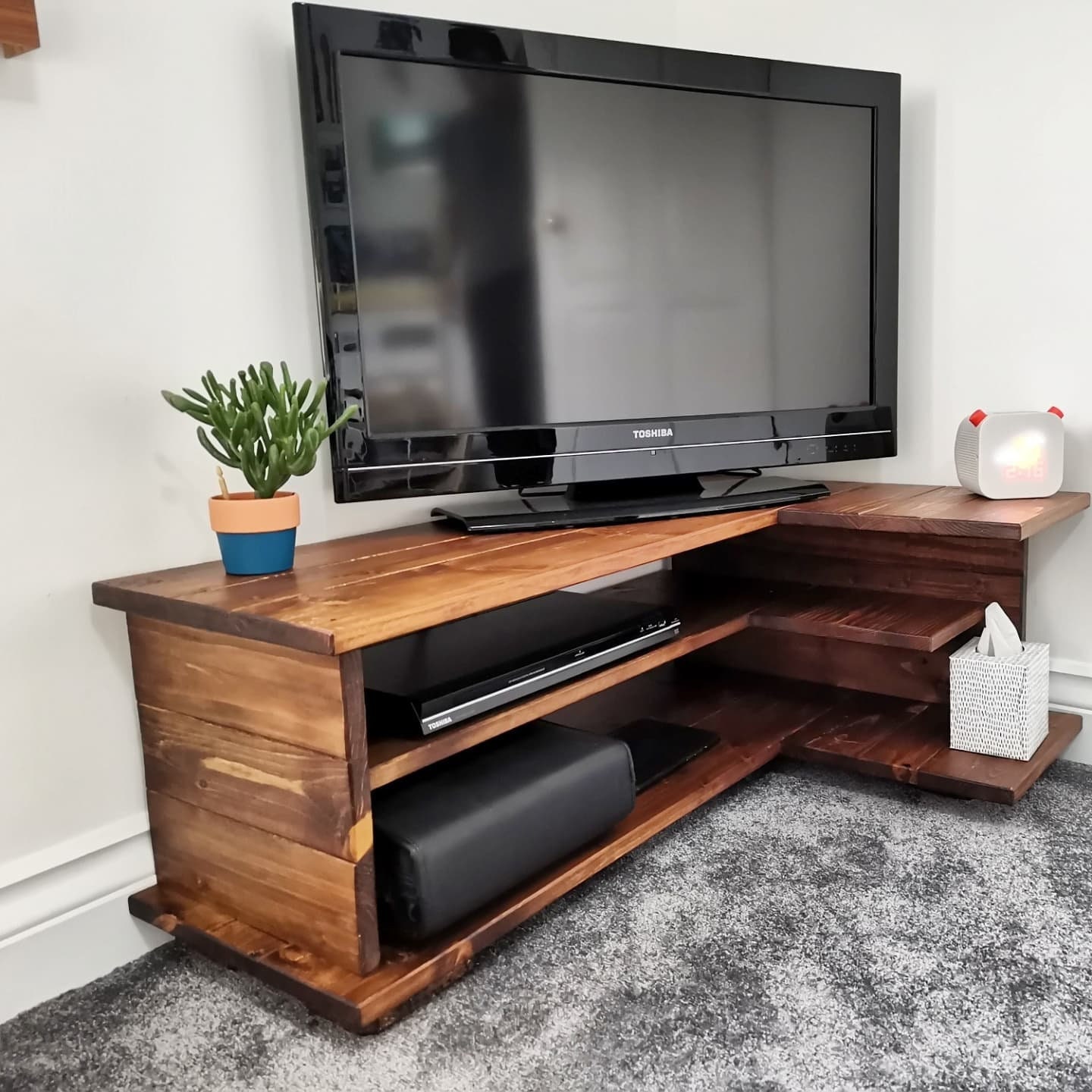 L Corner TV Stand unit cabinet Etsy UK