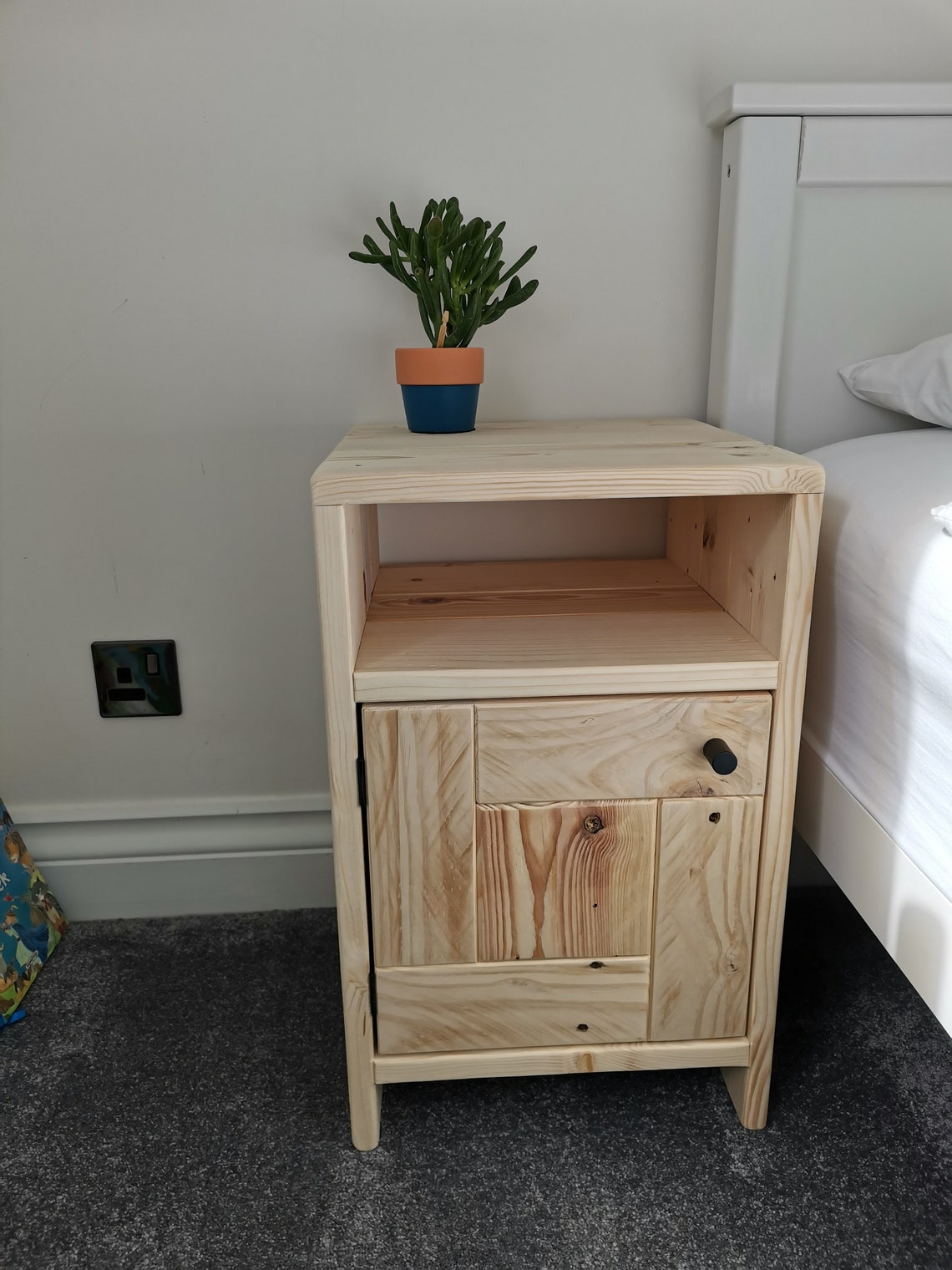 Rustic Bedside Table Etsy UK