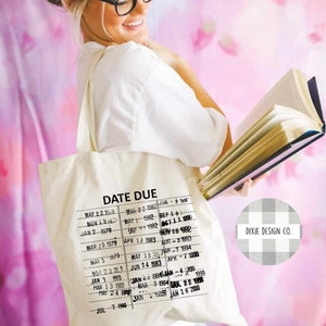 Library Card Tote, Book Tote, Tote Bag, Tote, Canvas Bag, Library Bag, Grocery Bag, Library Card, Bookish, Book, Book Gift, Book Bag