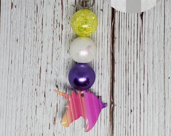 Unicorn Keychain, Keychain, Unicorn, Bubblegum Keychain, Stocking Stuffer, Unicorn Lover, Small Gift, Cute Gift
