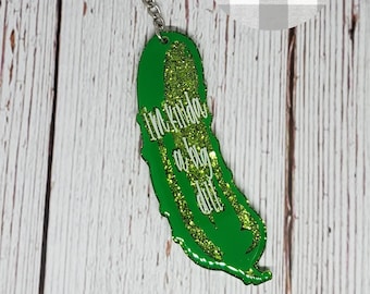 Pickle Keychain, I'm Kinda A Big Deal, Pickle Gift, Funny Gift, Gag Gift, Pickle Lover, Gift for Pickle Lover