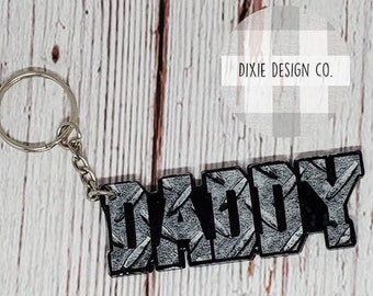 Dad Keychain, Daddy, Gift for Dad, Father's Day Gift, Personalized Gift, Stocking Stuffer, Gift from Kid