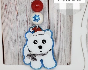 Polar Bear Ornament, Christmas Ornament, Bear Ornament, Tree Ornament, 2021 Ornament, Ornament for Christmas Tree, Snowflake Bear