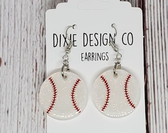 Baseball Earrings, Baseball, Earrings, Dangle Earrings, Sports Earrings, Baseball Mom, Baseball Jewelry, Baseball Accessories, Baseball