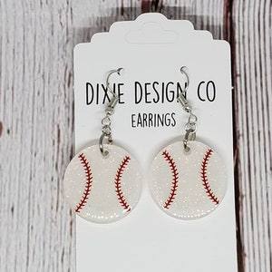 Baseball Earrings, Baseball, Earrings, Dangle Earrings, Sports Earrings, Baseball Mom, Baseball Jewelry, Baseball Accessories, Baseball