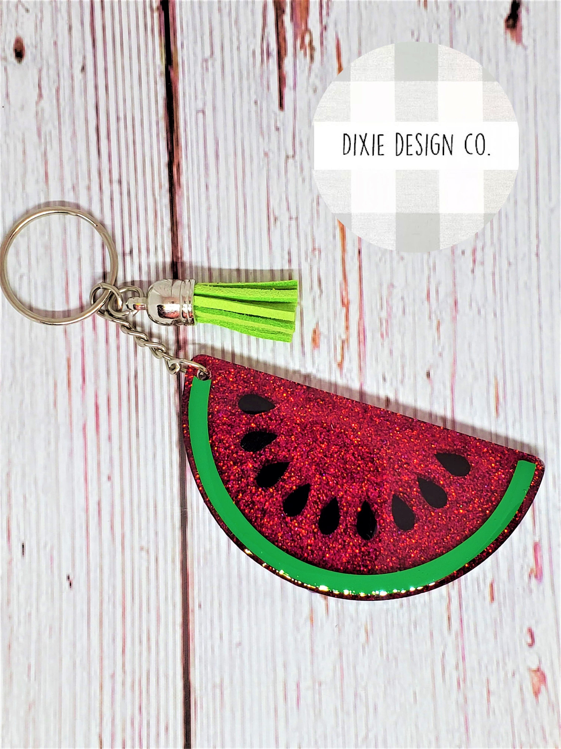 Macrame Boho Handmade Knit Keychain, Cute Fruit Watermelon