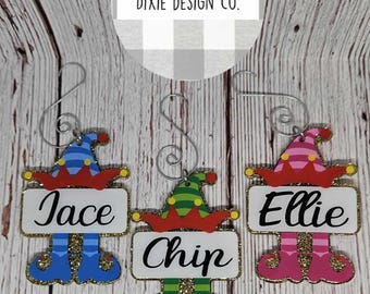 Elf Ornament, Christmas Ornament, Ornament, Tree Ornament, Christmas Elf, Personalized Ornament, Name Ornament, Elf, Custom Ornament