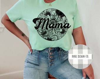 Mama and Mini Shirts, Mama Shirt, Mini Shirt, Sunflowers, Mom Sunflower, Mini Sunflower, Mom and Me Shirts, Matching Shirts, Flowers