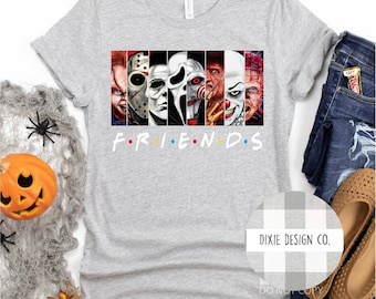Halloween Friends Shirt, Halloween Shirt, Friends Shirt, Halloween, Horror Movies, Horror Movies Shirt, Horror Lover, Murderers, Scary Shirt
