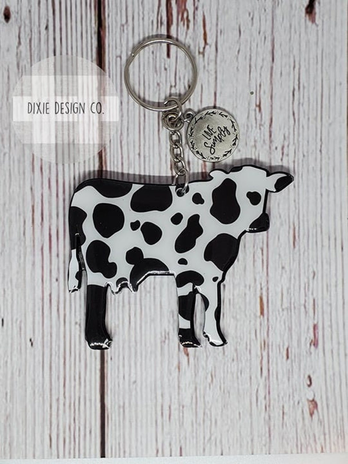 Cow Keychain Cow Keychain Farm Animal Farm Gift Friend Etsy
