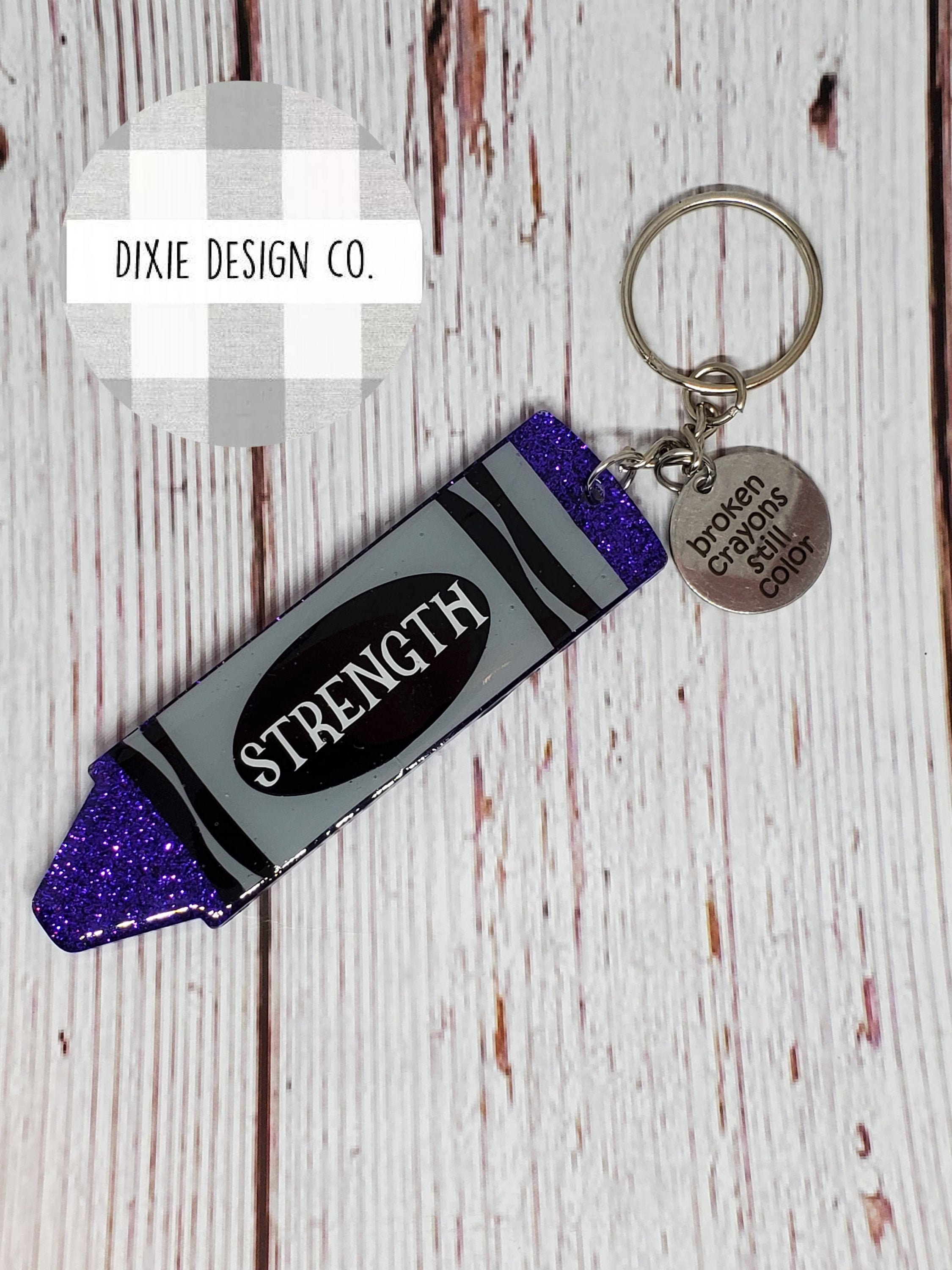 Crayon Keychain, Strength, Broken Crayons Still Color, Small Gift ...
