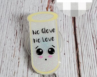 No Glove No Love Badge Reel, Condom Badge Reel, Funny Badge Reel, Valentine's Day Badge Reel, Funny Valentine's Day Gift, Retractable Badge