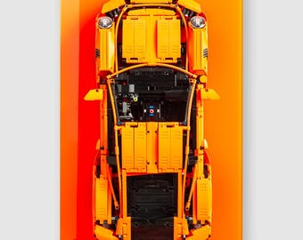 HUYL Display Frame for Lego Technic Porsche 911 GT3 RS Racing Car 42056, Compatible with Lego Porsche, Gift Ideas for Lego Car Wall Mount