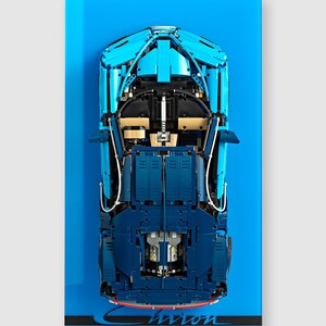 Wanddisplay für LEGO® Technik 42083 Bugatti Chiron Sticker Edition
