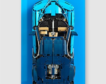 Rama ekspozycyjna HUYL do samochodu wyścigowego Lego Technic Bugatti Chiron 42083, kompatybilna z Lego Bugatti, pomysły na prezent z uchwytem ściennym Lego Car