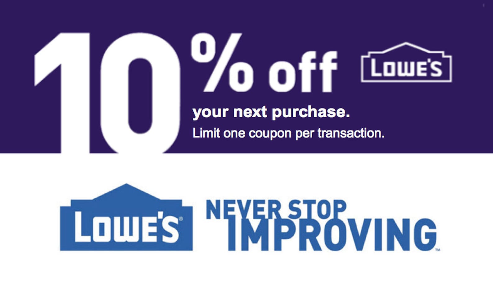 Lowes 10 off Online & Instore Printable Coupon Etsy