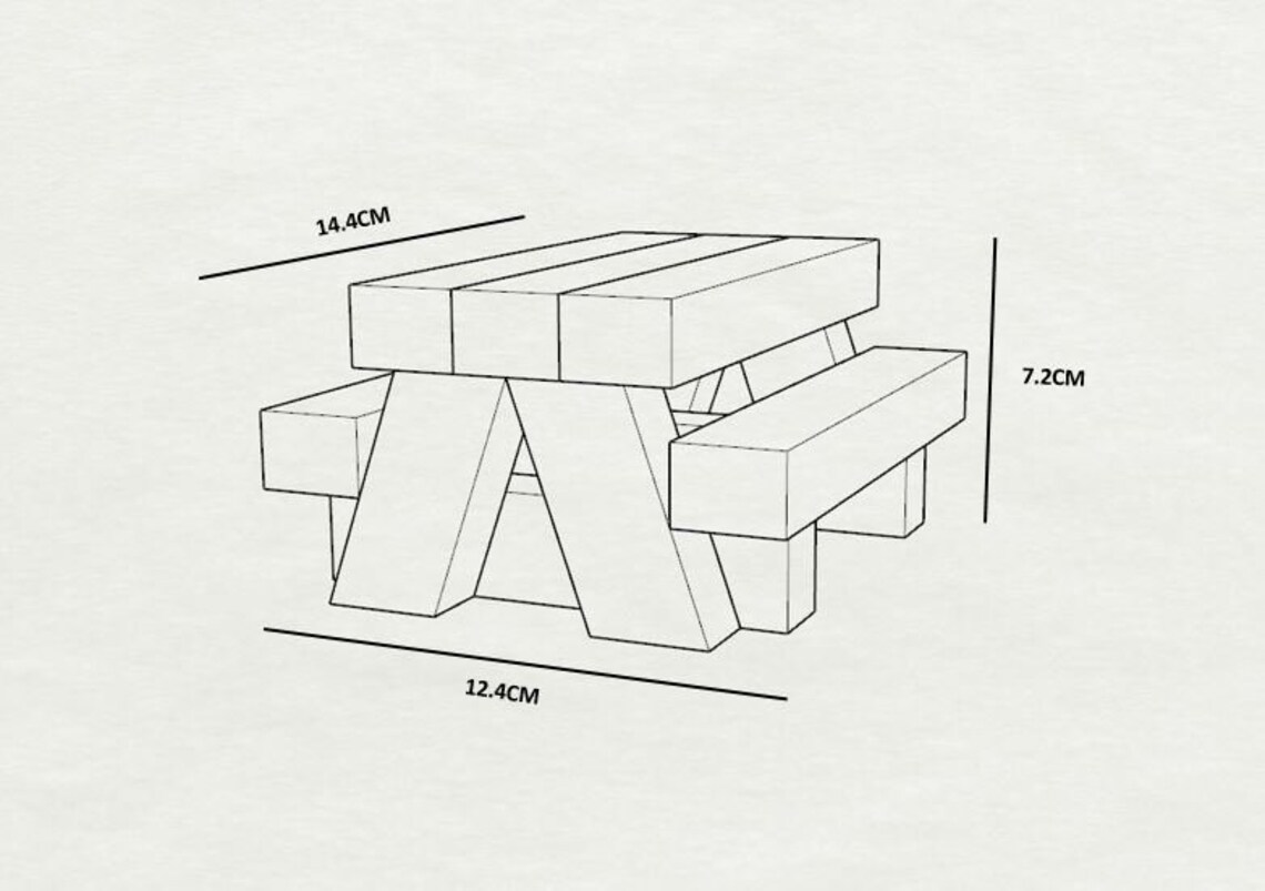 Squirrel Picnic Table Bird Picnic Table Plywood Picnic Etsy