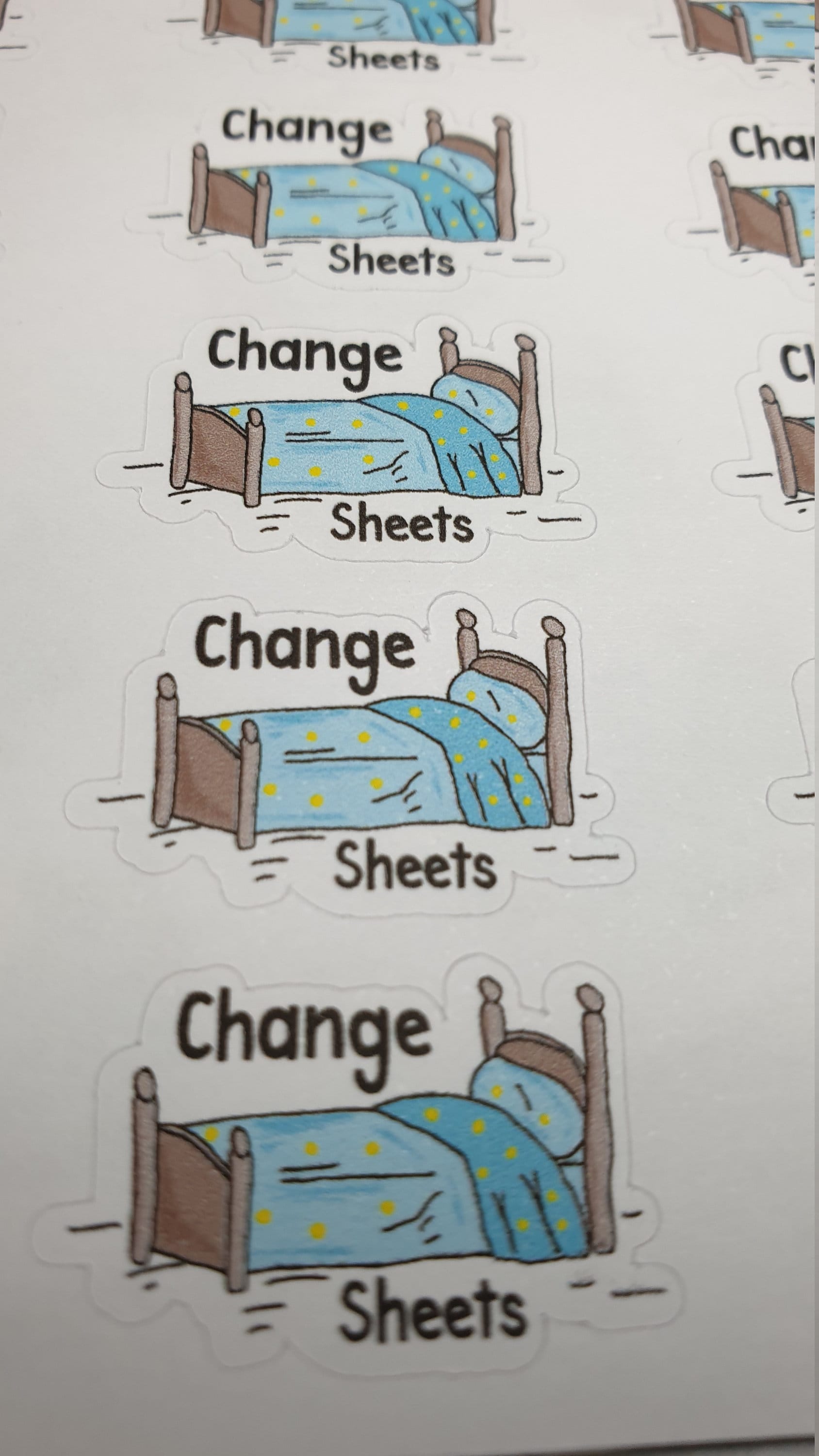 Change Bed Sheets Planner Stickers | Etsy