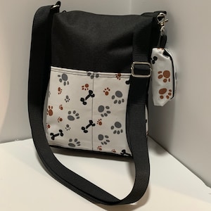 Dog walking bag. Waterproof canvas with matching poop bag dispenser.