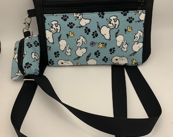 Dog walking cellphone crossbody bag