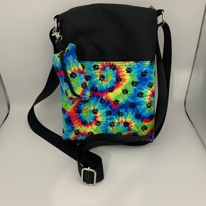 Dog walking bag with poop bag dispenser. Waterproof canvas