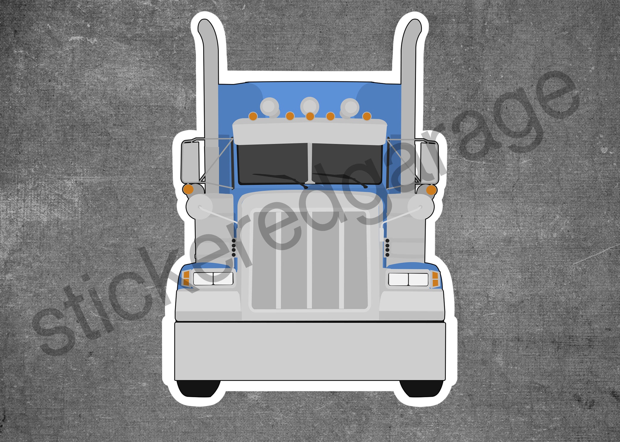 Semi Truck Sticker Etsy
