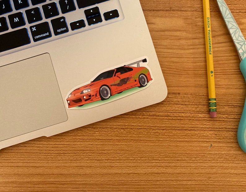 The Fast and the Furious Matte Vinyl Sticker 1994 Toyota Supra Mark IV