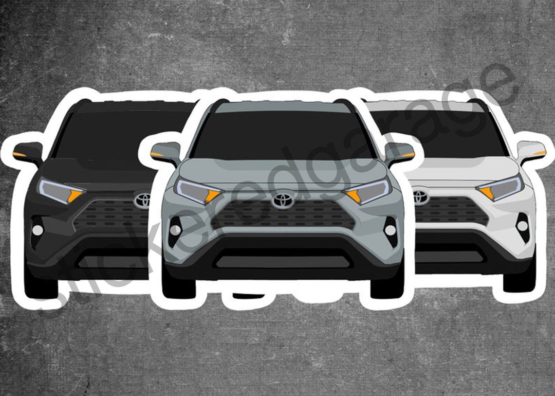 Toyota RAV4 Front Matte Vinyl Sticker Etsy