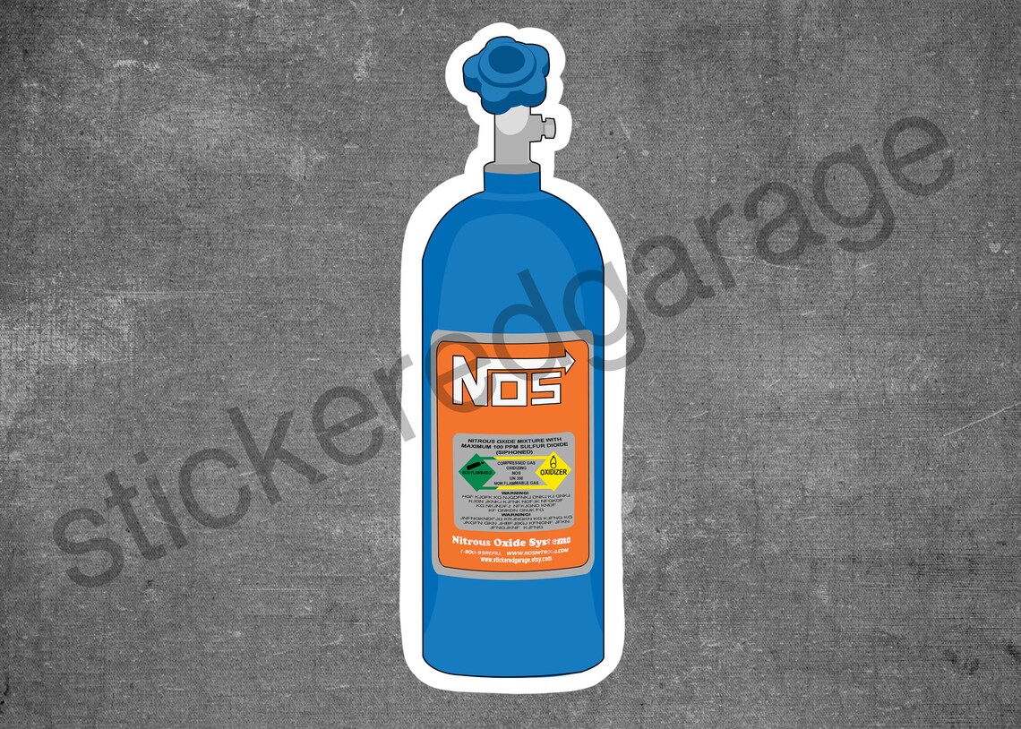 NOS Nitrous Oxide Systems Vinyl Sticker Etsy