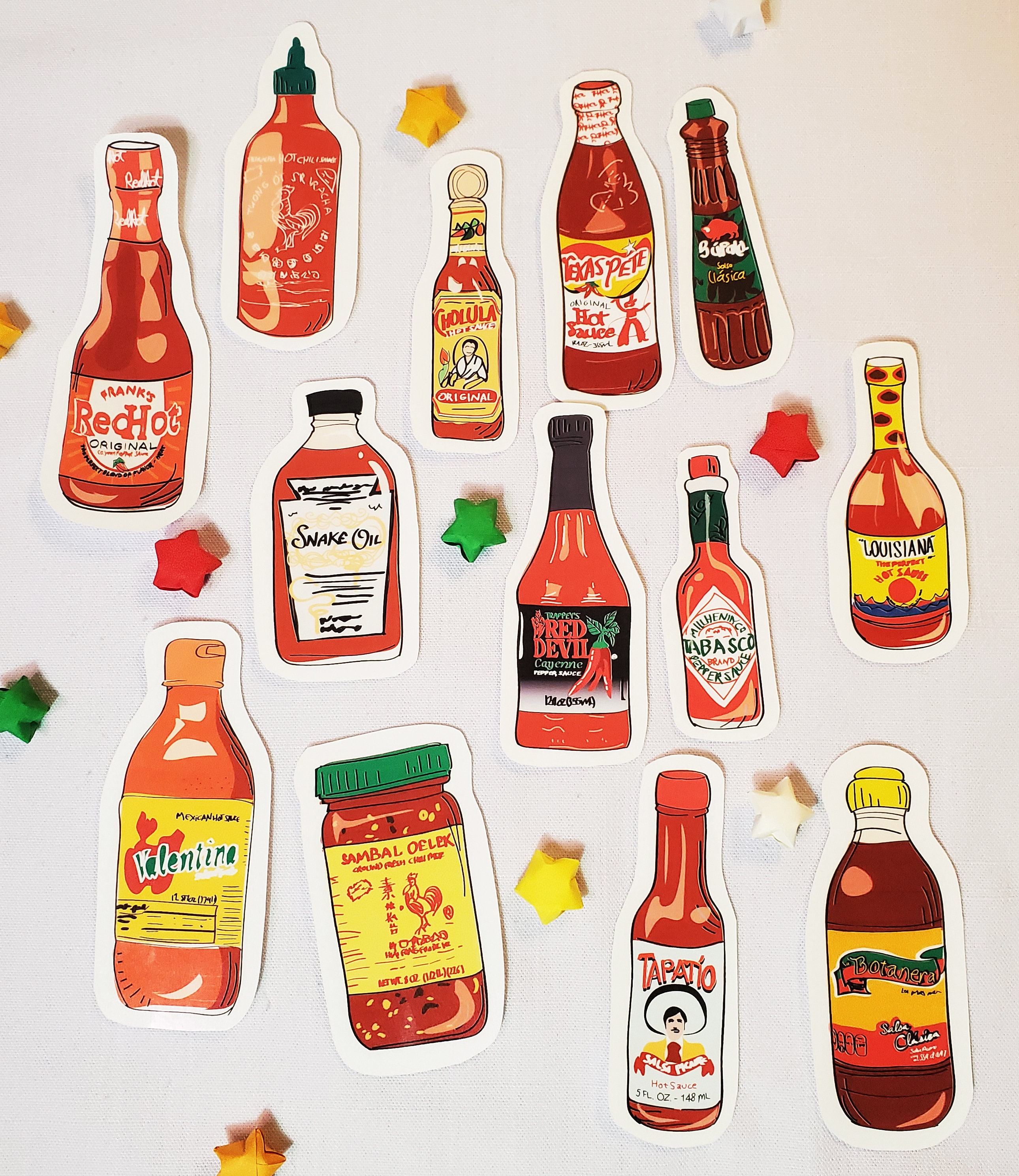 Hot Sauce Stickers Etsy