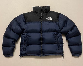 dark blue north face jacket